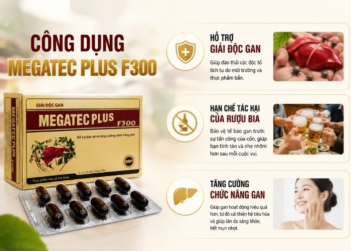 Công dụng chính của giải độc gan Megatec Plus F300