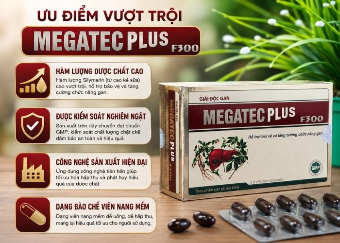 Ưu điểm vượt trội của giải độc gan Megatec Plus F300
